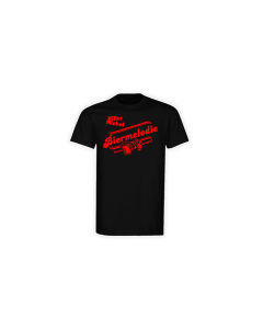 T-Shirt "BIERMELODIE" schwarz, roter Druck