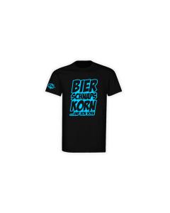 T-Shirt "BIER SCHNAPS KORN" schwarz