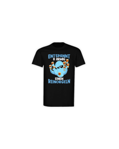 T-Shirt "ENTSPANNT 8-ARMIG EINEN REINORGELN" schwarz