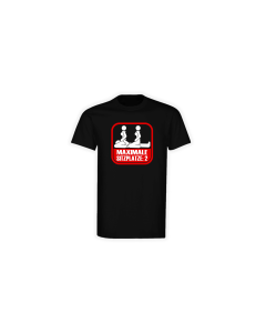 T-Shirt "MAXIMALE SITZPLÄTZE" schwarz