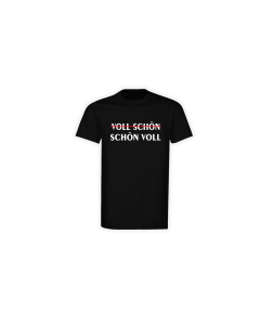 T-Shirt "SCHÖN VOLL" schwarz