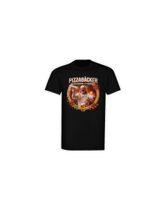 T-Shirt "PIZZABÄCKER" schwarz