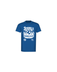 T-Shirt "3 PROMILLE AUF DEM FUSSBALLPLATZ" blau