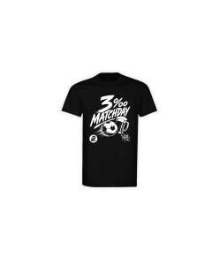 T-Shirt "3 PROMILLE MATCHDAY" schwarz