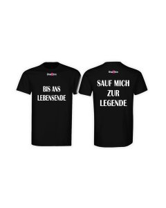 T-Shirt "BIS ANS LEBENSENDE" schwarz
