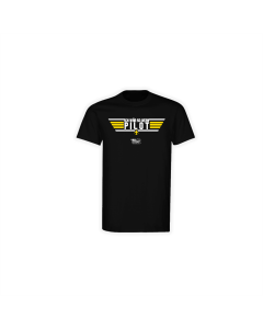 T-Shirt "ICH WÄR SO GERN PILOT" schwarz