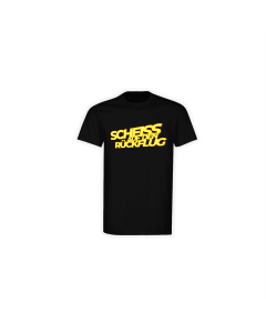 T-Shirt "SCHEISS AUF DEN RÜCKFLUG" schwarz
