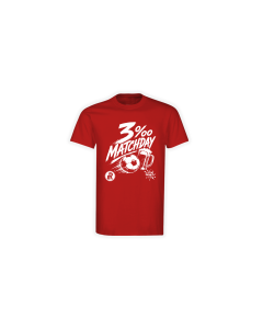 T-Shirt "3 PROMILLE MATCHDAY" rot