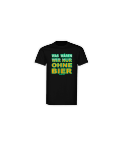 T-Shirt "OHNE BIER" schwarz