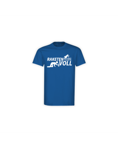 T-Shirt "RAKETENVOLL" blau