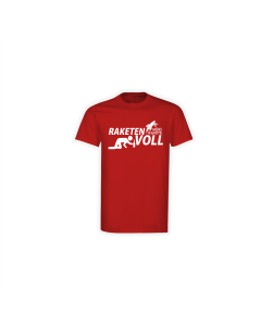 T-Shirt "RAKETENVOLL" rot