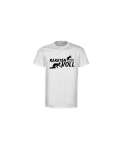 T-Shirt "RAKETENVOLL" weiß