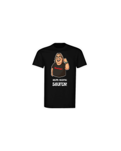 T-Shirt "HEUTE RICHTIG SAUFEN" schwarz