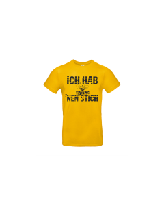 T-Shirt "ICH HAB 'NEN STICH" gelb