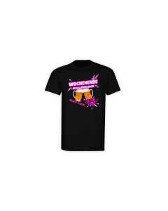 T-Shirt "WOCHENENDE alle Gläser hoch" schwarz