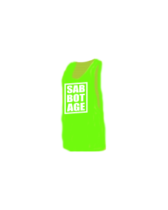 Tanktop "SAB BOT AGE" neongrün Logo weiss