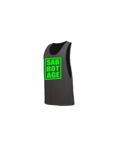 Tanktop "SAB BOT AGE" neonschwarz Logo grün