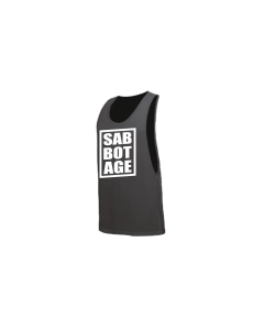 Tanktop "SAB BOT AGE" neonschwarz Logo weiss