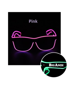 LED-Blinkbrille "BIGANDI Logo", pink