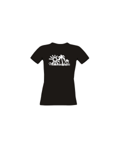 Girly-Shirt "PALMENSTRANDRADIO" schwarz