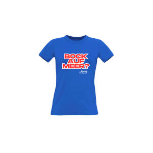 Girly-Shirt "BOCK AUF MEER?" blau