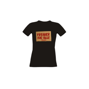 Girly-Shirt "FREIBIER FÜR ALLE" schwarz