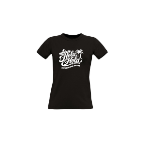 Girly-Shirt "HOLA HOLA" schwarz
