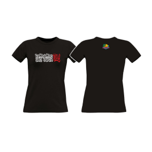 Girly-Shirt „RUMBOMBE SAG DOCH JA” schwarz