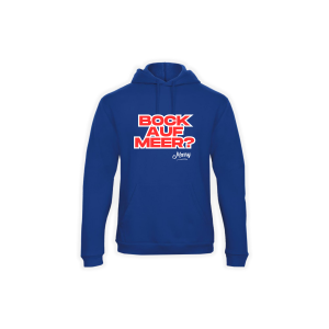 Kapuzen Sweat-Shirt "BOCK AUF MEER?" blau