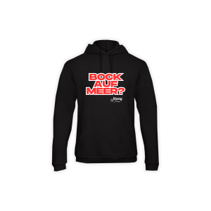Kapuzen Sweat-Shirt "BOCK AUF MEER?" schwarz