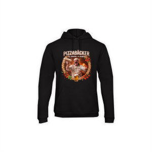 Kapuzen Sweat-Shirt "PIZZABÄCKER" schwarz