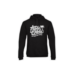 Kapuzen Sweat-Shirt "HOLA HOLA" schwarz