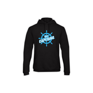 Kapuzen Sweat-Shirt "DER CAPITANO Logo" schwarz