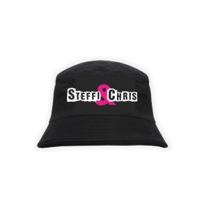 Fischerhut "STEFFI & CHRIS Logo" schwarz