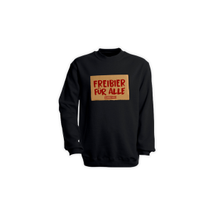 Sweat-Shirt "FREIBIER FÜR ALLE" schwarz