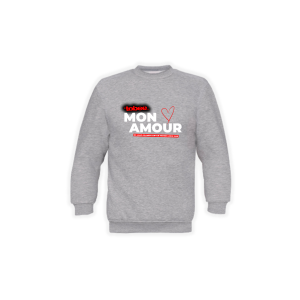 Sweat-Shirt "MON AMOUR - So lang ich noch..." grau