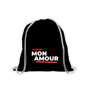 Stoffbeutel "MON AMOUR - So lang ich noch..." schwarz