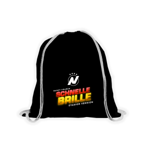 Stoffbeutel "Schnelle Brille STADION VERSION" schwarz