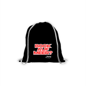 Stoffbeutel "BOCK AUF MEER?" schwarz