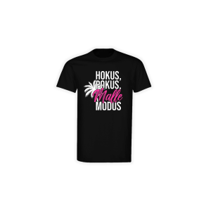 T-Shirt "HOKUS POKUS MALLE MODUS" schwarz