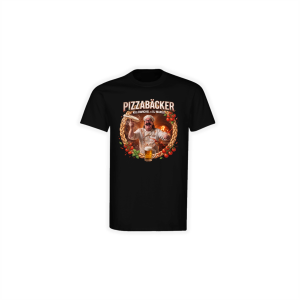 T-Shirt "PIZZABÄCKER" schwarz