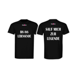 T-Shirt "BIS ANS LEBENSENDE" schwarz