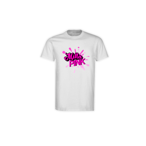 T-Shirt "MILLA PINK Logo" weiß