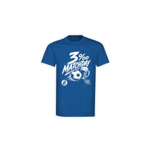 T-Shirt "3 PROMILLE MATCHDAY" blau