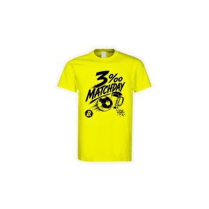 T-Shirt "3 PROMILLE MATCHDAY" gelb