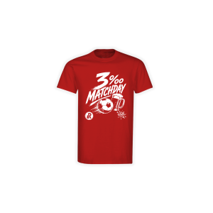 T-Shirt "3 PROMILLE MATCHDAY" rot
