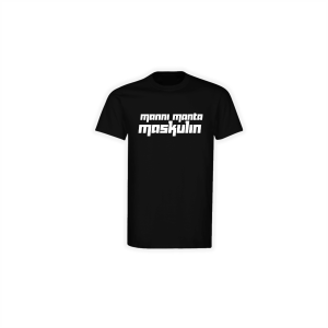 T-Shirt "MANNI MANTA MASKULIN" schwarz