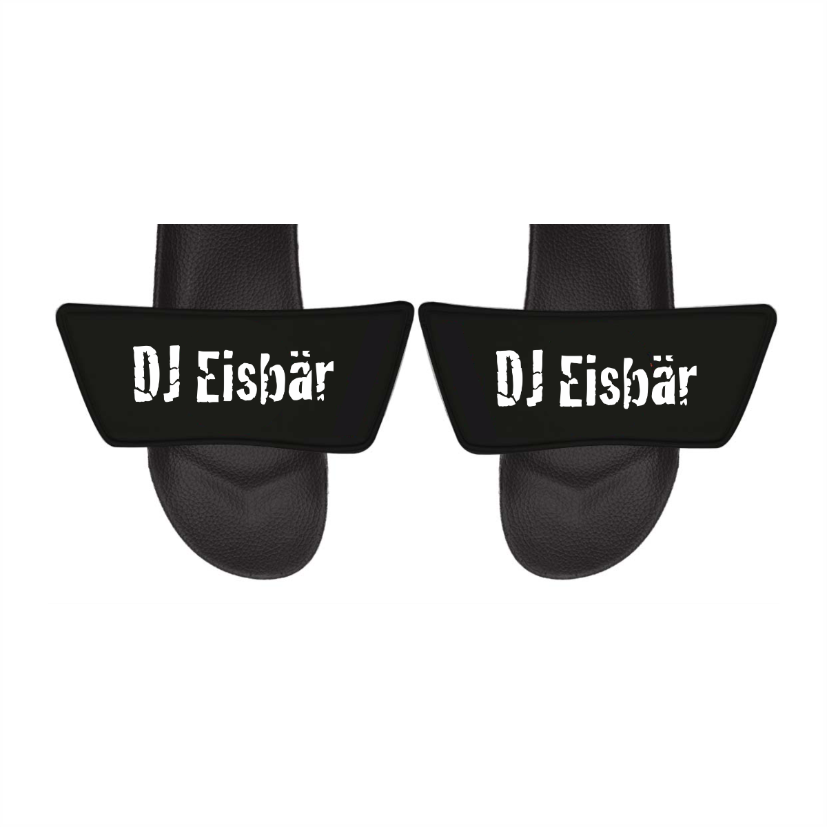 Badelatschen "DJ EISBÄR Logo" schwarz