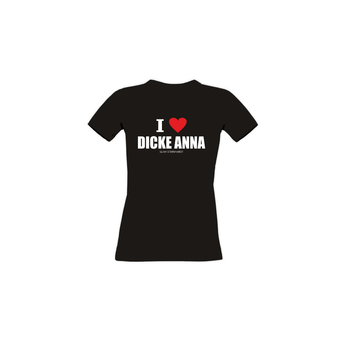 Girly-Shirt "DICKE ANNA" schwarz