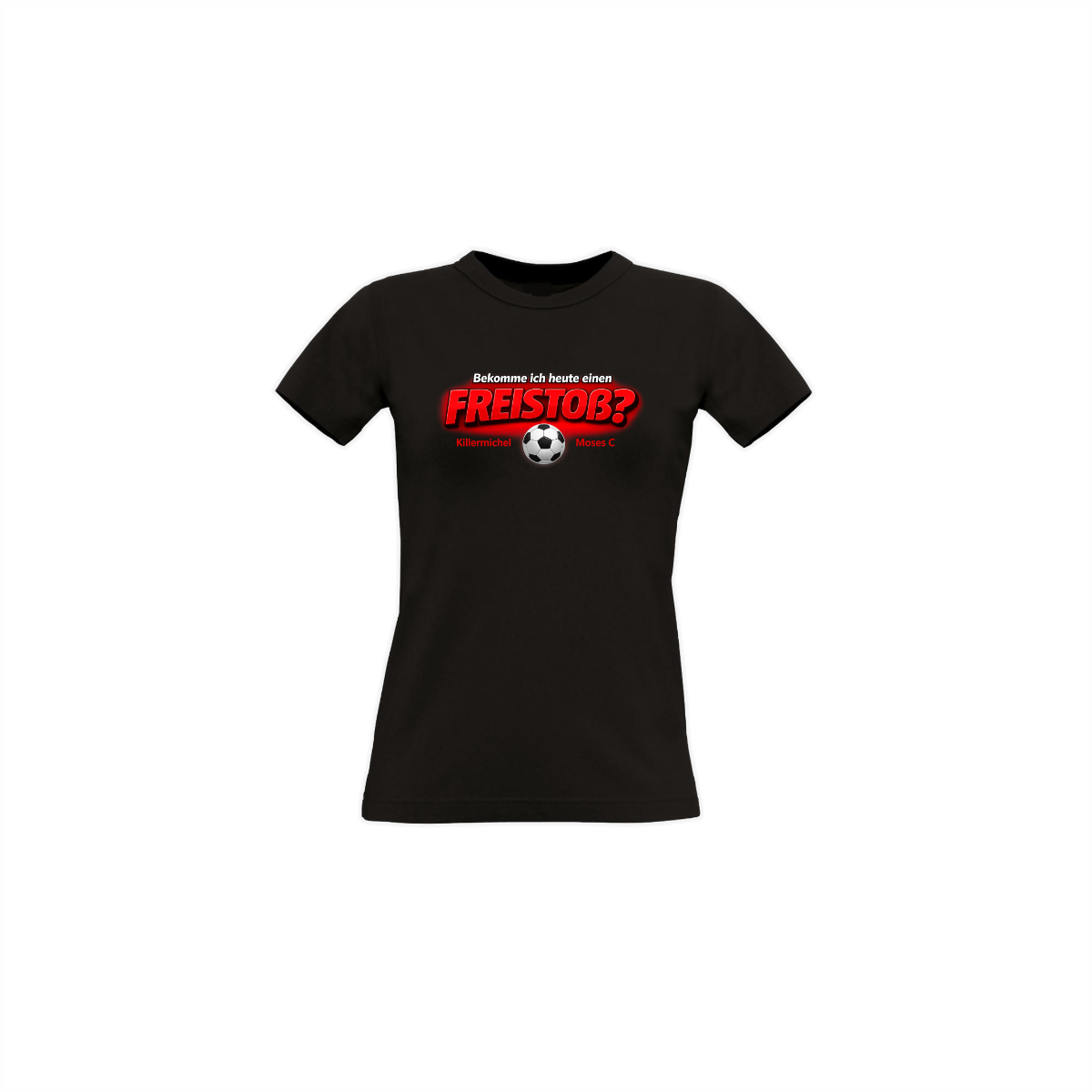 Girly-Shirt "FREISTOß" schwarz